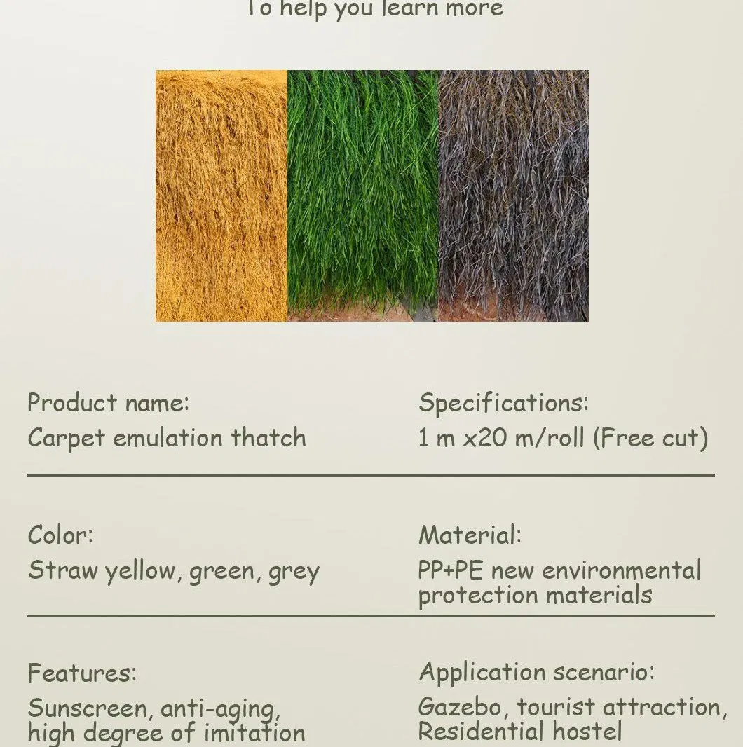 Stylish Artificial Thatch for Luxurious Deco Exterior Decoration