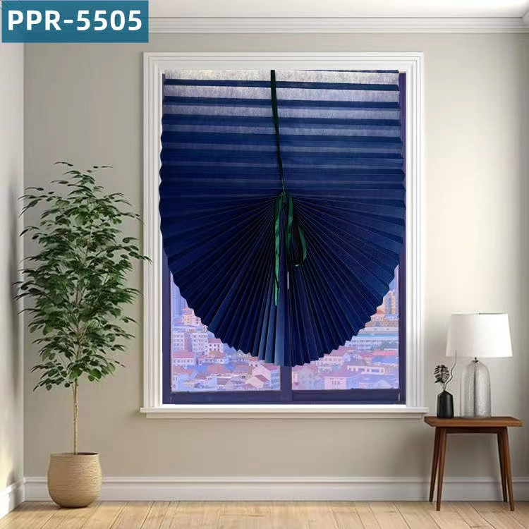 Polypropylene with Ribbon, Pleated Semi-Shading Curtains PPR5505, Can Be Cut and Pasted