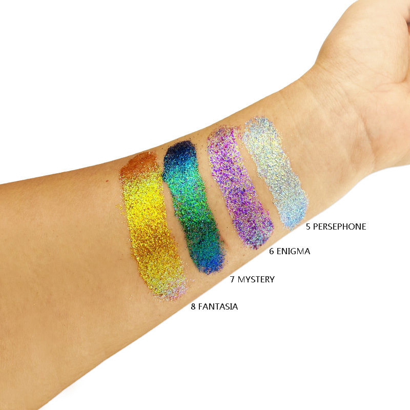 Iridescent Chameleon Chrome Glitter Eyeshadow Gel for Stunning Glam