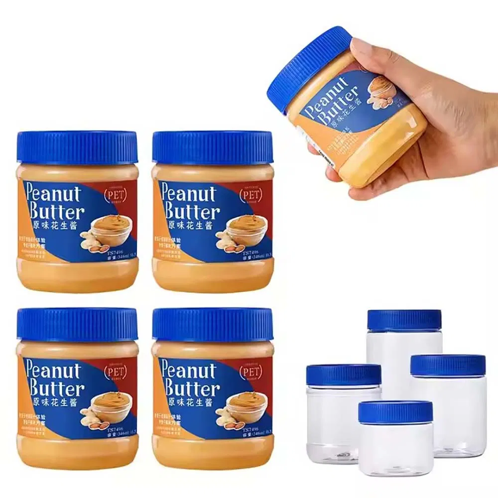 Peanut Butter Storage Jars Products Jar Custom Clear Pet Plastic Bottle Honey
