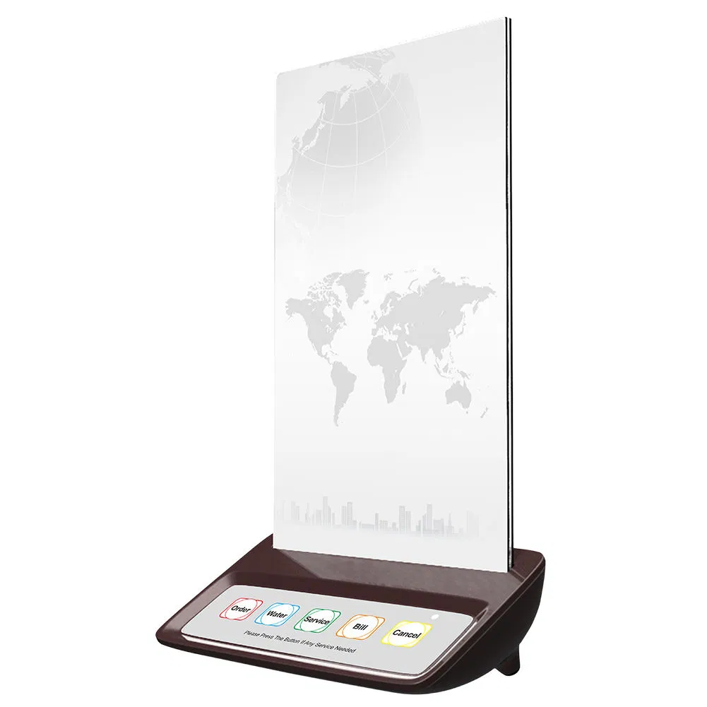 Colorful Restaurant Table Wireless Paging Calling System Call Bell with Menu