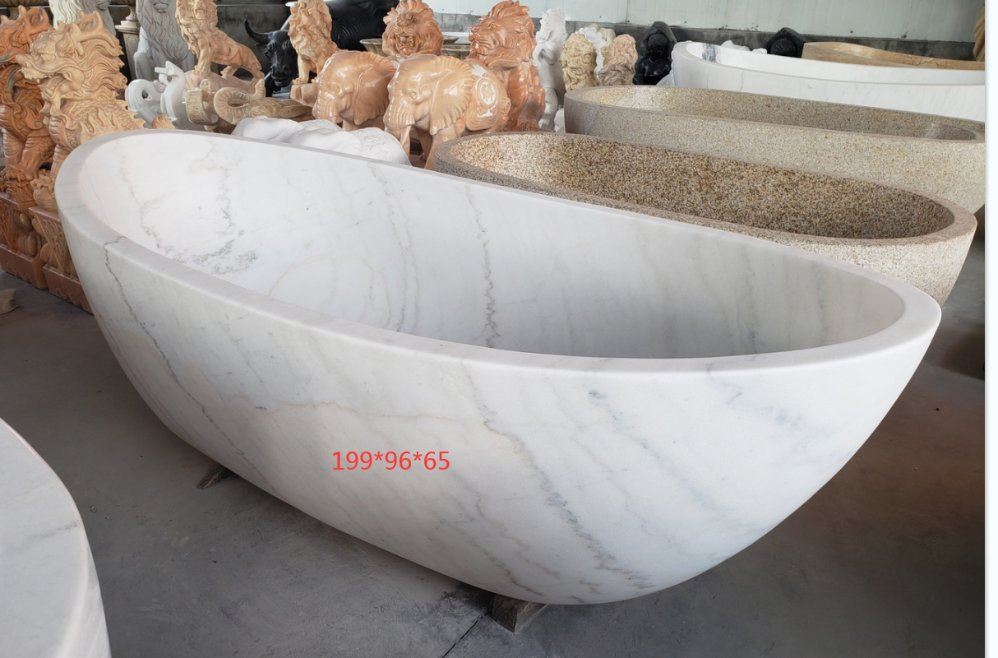Отдельностоящая ванна из натурального мрамора SYBT-018