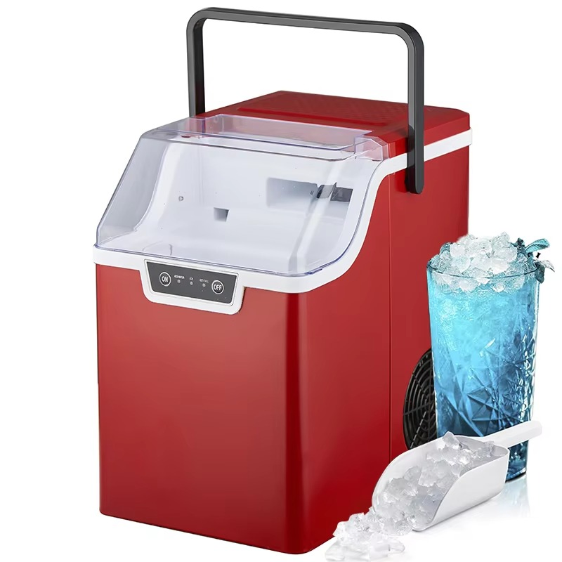 Portable Mini Countertop Ice Maker Portable Under The Counter Bullet Ice Makers Residential Ice Cube Maker Machine for Convenience