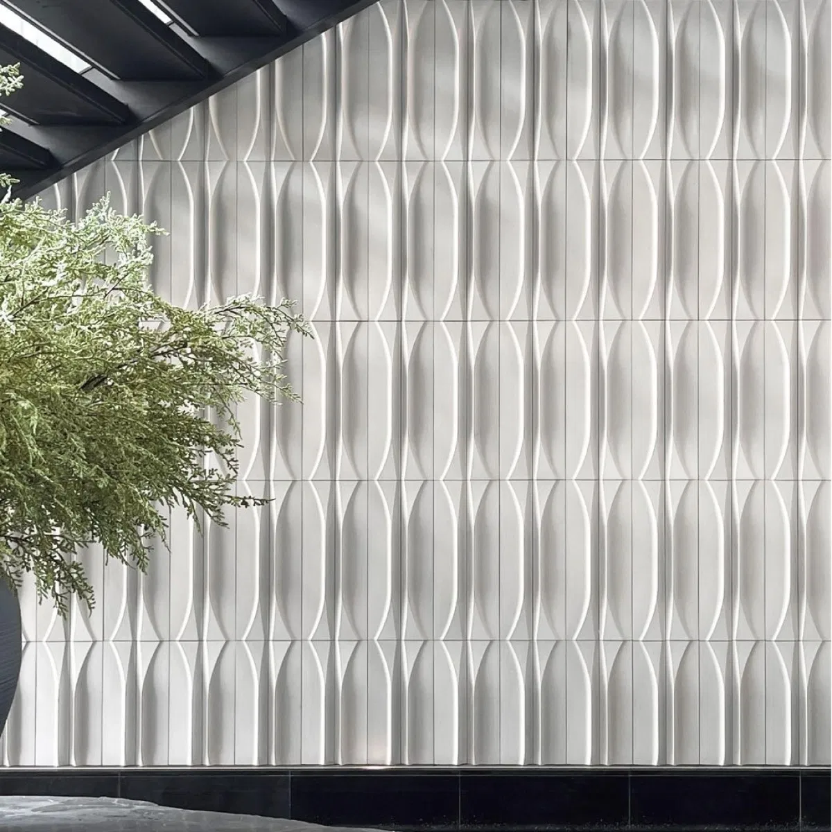 3D Strong Concrete Brick Tile for Restaurant Shop Mall Indoor Outdoor Wall Decor Durable Eco-Friendly Dove 70*220*8mm