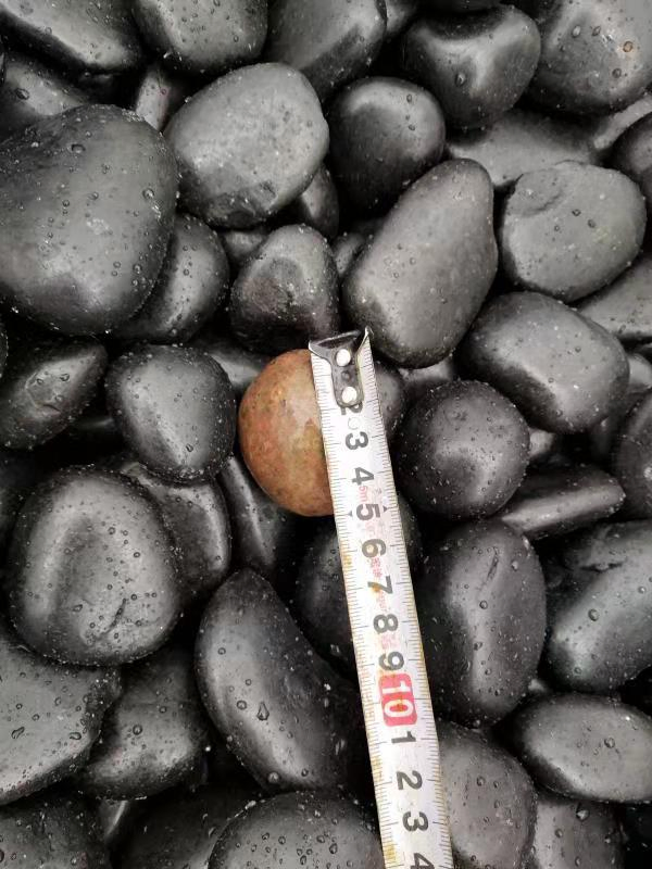 Natural High Glossy/Polished Pure Black River Pebble Stone for Garden Landscaping Decoration