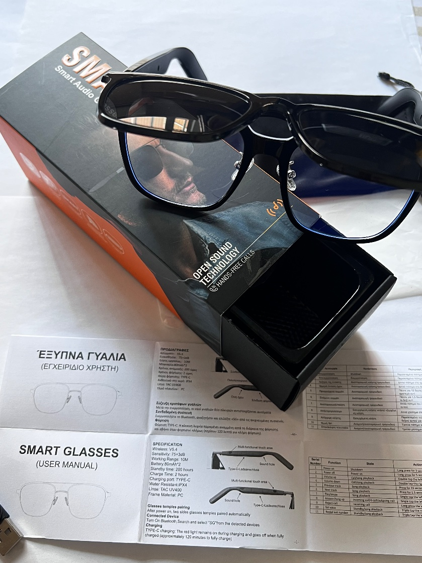 Умные очки SG-18 PRO с Bluetooth и аудиоплеером