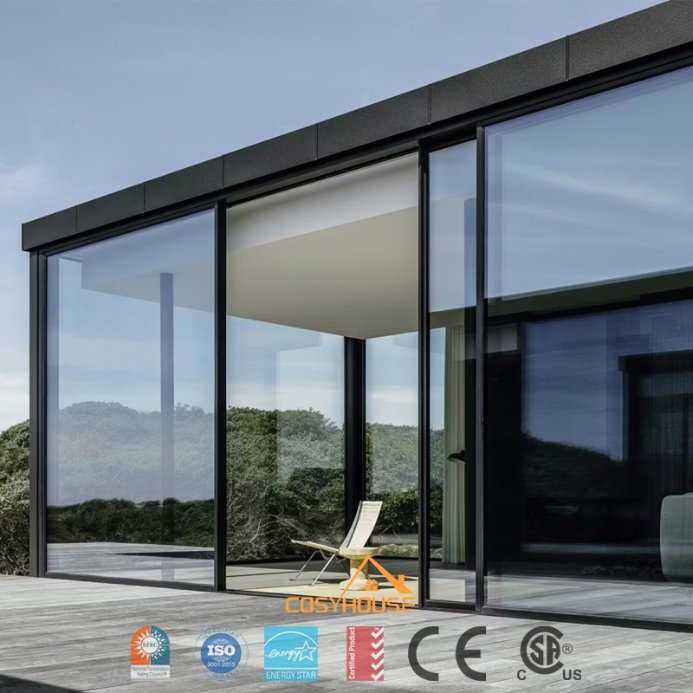 Энергоэффективное алюминиевое распашное окно с двойным стеклом