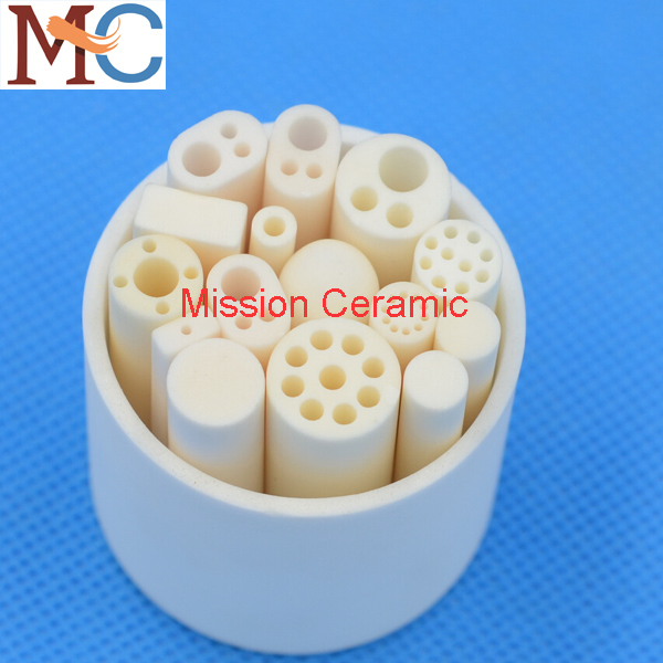 Керамическая втулка Al2O3 с 2 отверстиями