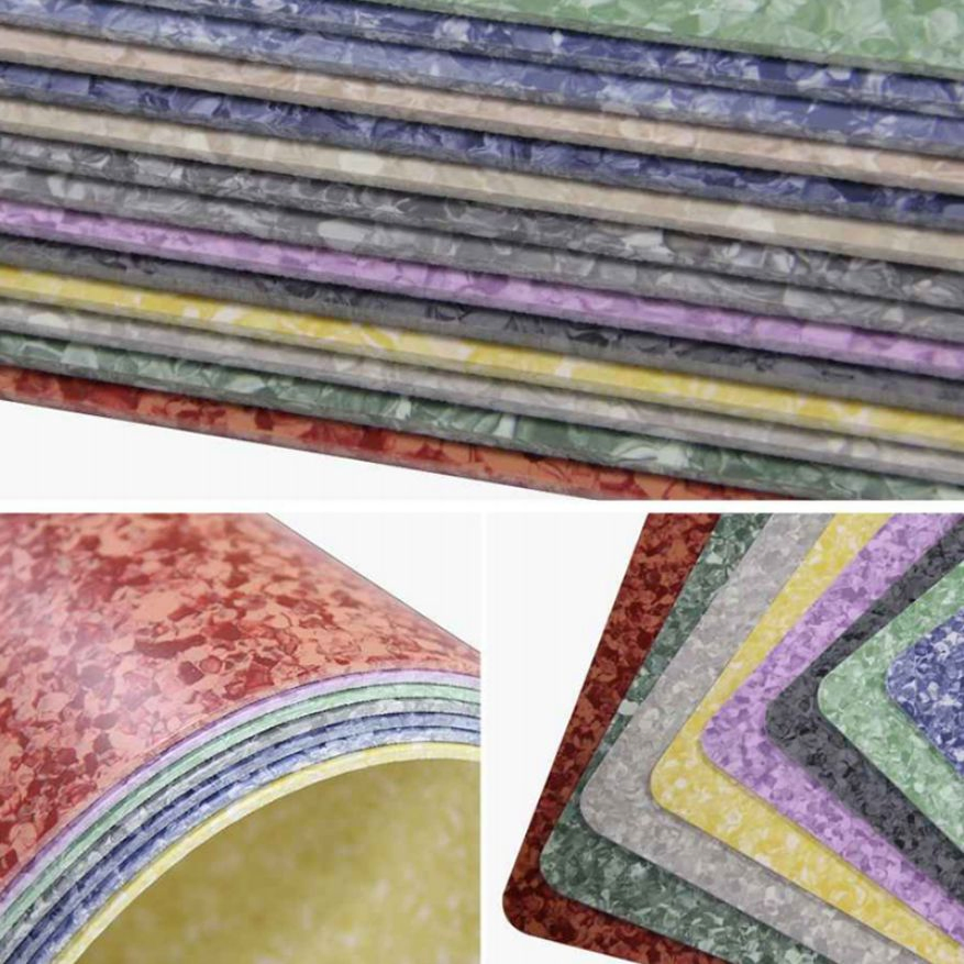 Self Adhesive Easy Installation Vinly Roll Homogeneous Plastic Floors