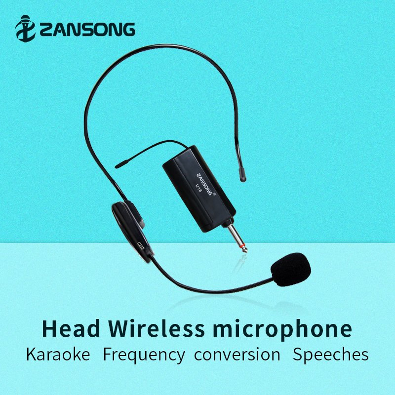 U18 UHF Wireless Head Mounted Microphone for Teaching, Stage Performance, Tour Guide