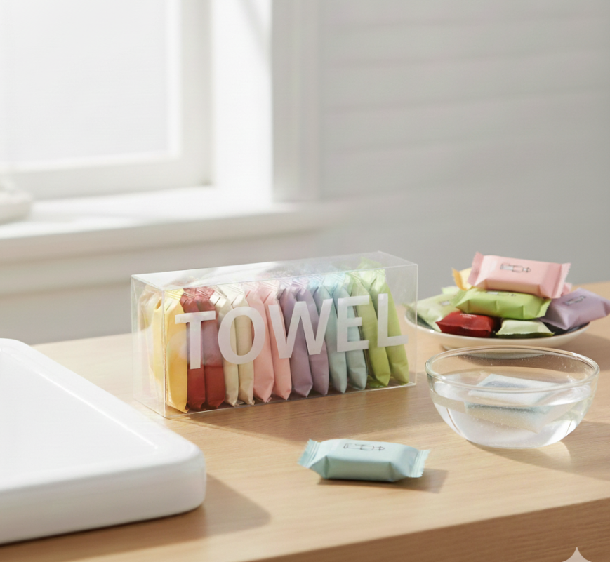 Skin-Friendly Magic Compressed Towels Portable for Hiking Camping Gym Travel and Outdoor