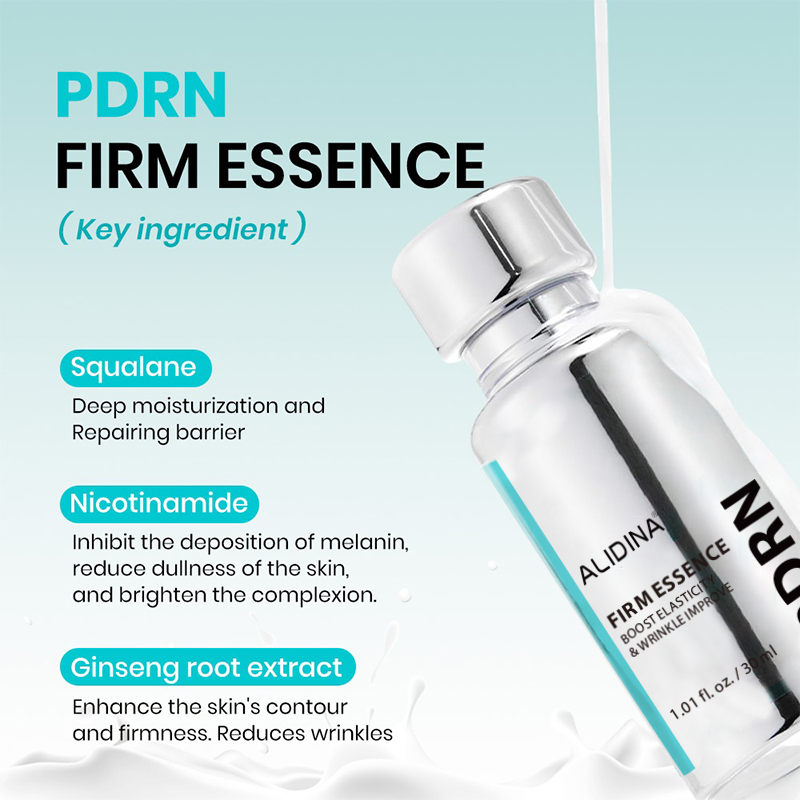 Private Logo Pdrn Firm Essence Wild Ginseng Extract Intensive Glow Serum for Skin Restoration & Plumping Vegan Pdrn Essence