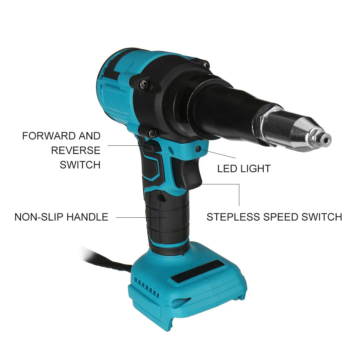 20V Brushless Portable Cordless Electric Blind Rivet Nut Gun Riveting Machine Rivets with Lithium Battery