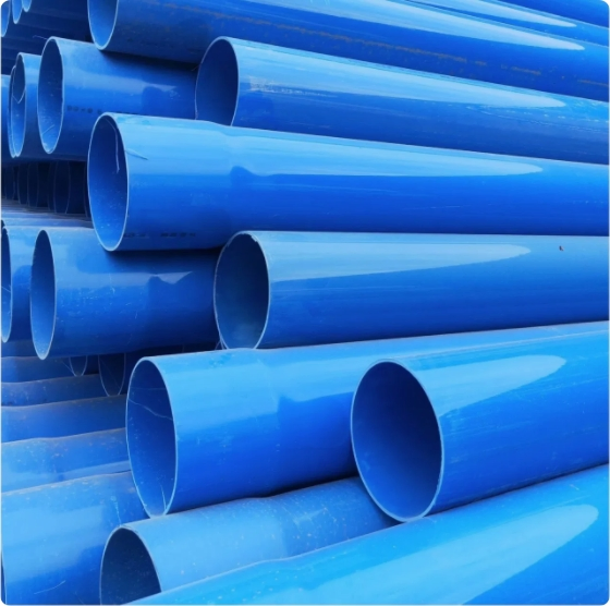 Good Quality UPVC Deep Wall Drilling Pipe 4.5 Inch Blue Color with Bend ASTM PVC Well Casing Pipe