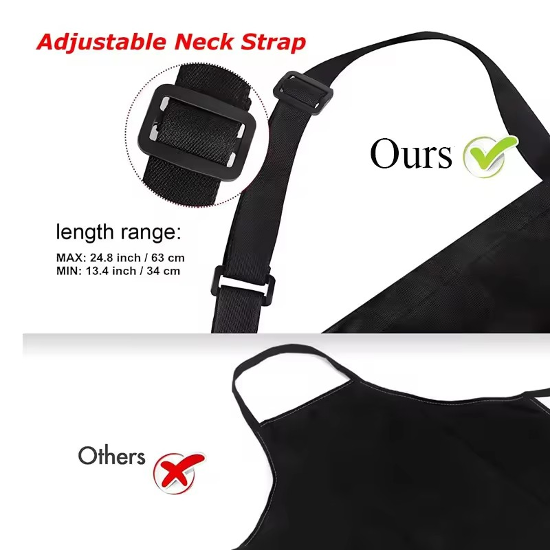 Custom Logo Unisex Sleeveless Reusable 100% Cotton Adult Chef BBQ Aprons