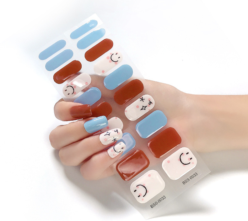 Explosive Gel Nail Stickers European and American Semi-Cured Nail Stickers Gel Nail Amazon Nail Stickers