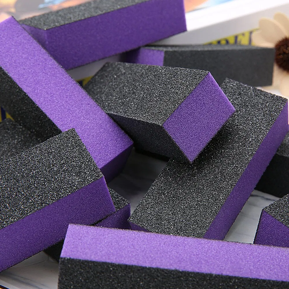 Nail Art Black Sand File Jumping Tofu Block Black Sand File High Elastic