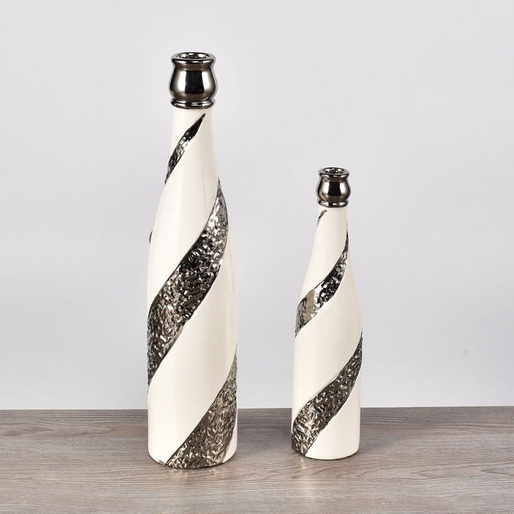 Silver Plating Ceramic Kitchenware Oil Honey Bottles