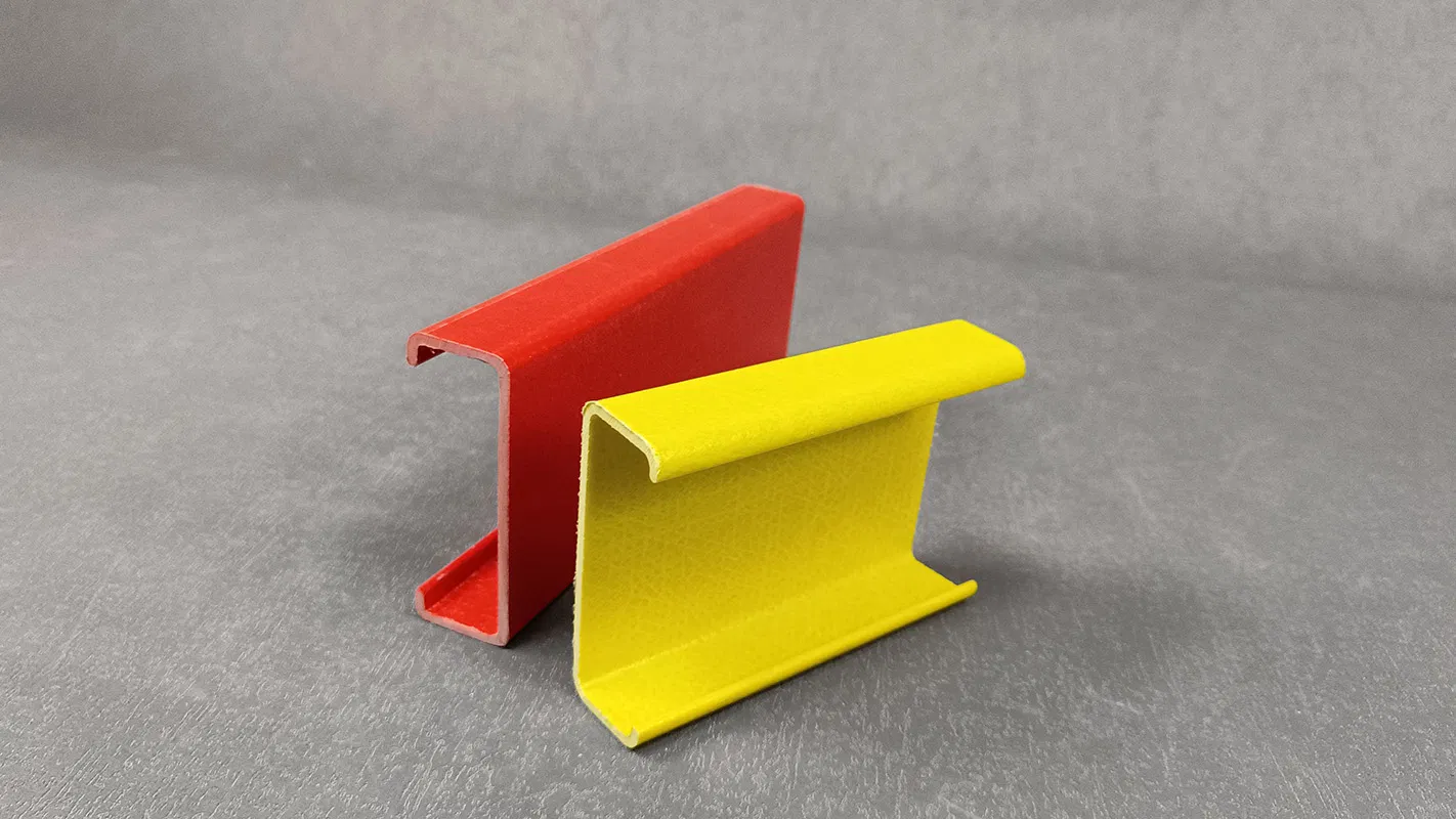 High Quality High Strength Fiberglass FRP GRP Pultruded U / C Channel Profile for Support