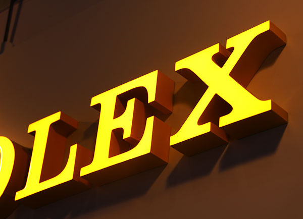 Exterior Front-Lit Interior LED Acrylic Signs Outside