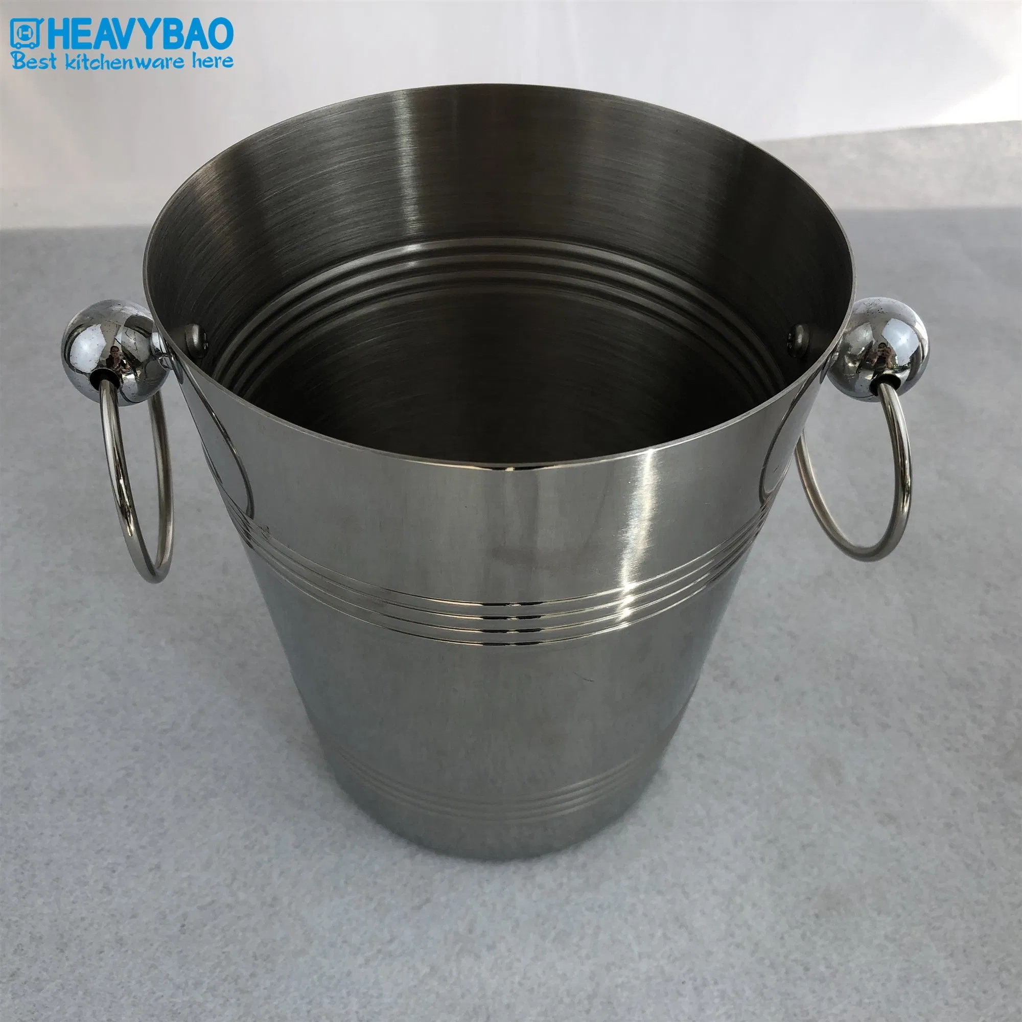 Heavybao Stainless Steel Food Bucket Champagne Ice Buckets and Pails