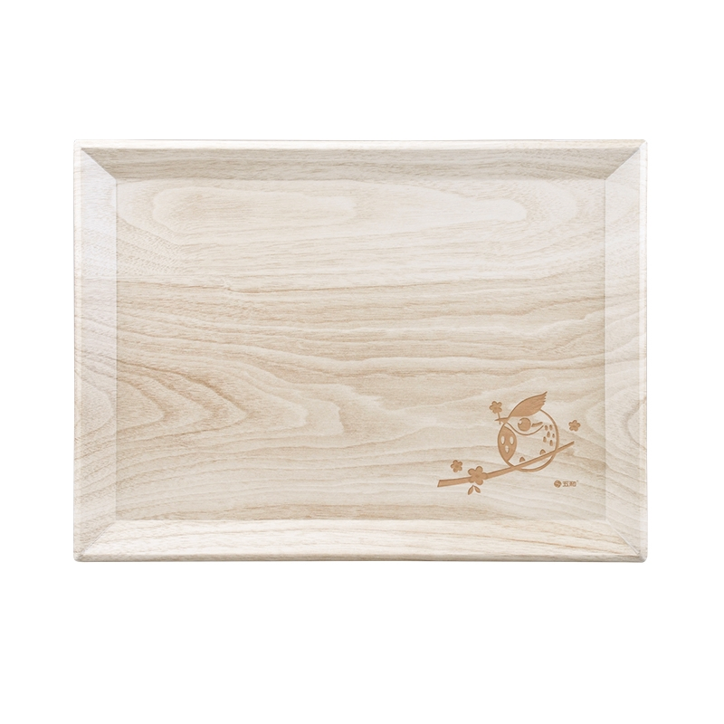 100% Melamine Tray Lmitation Wood Grain Large Tray, Durable Tableware Set