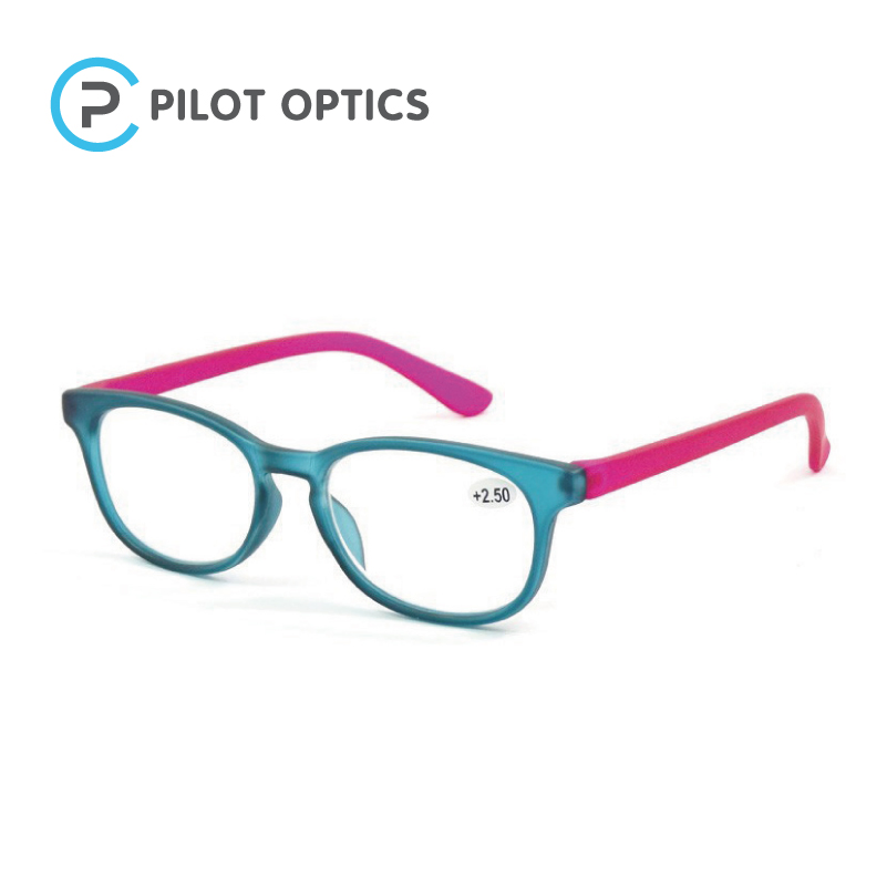 Pilot Optics Two Colored Frame Italy Design Fashion Reading Glasses