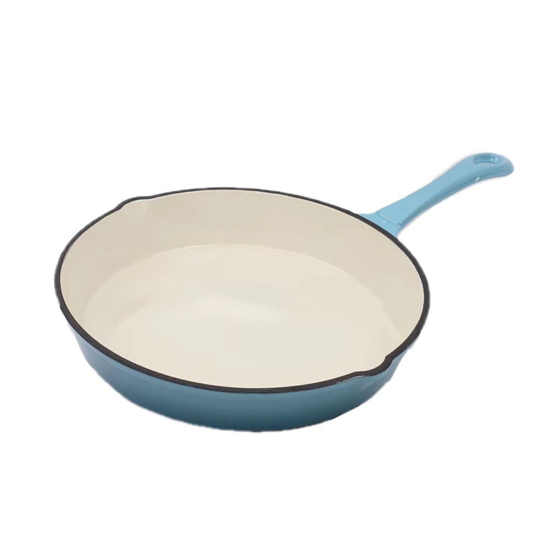 Чугунная сковорода 25 см с эмалированным антипригарным покрытием