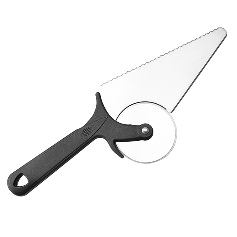 Нож для пиццы 2 в 1 с лопаткой из нержавеющей стали