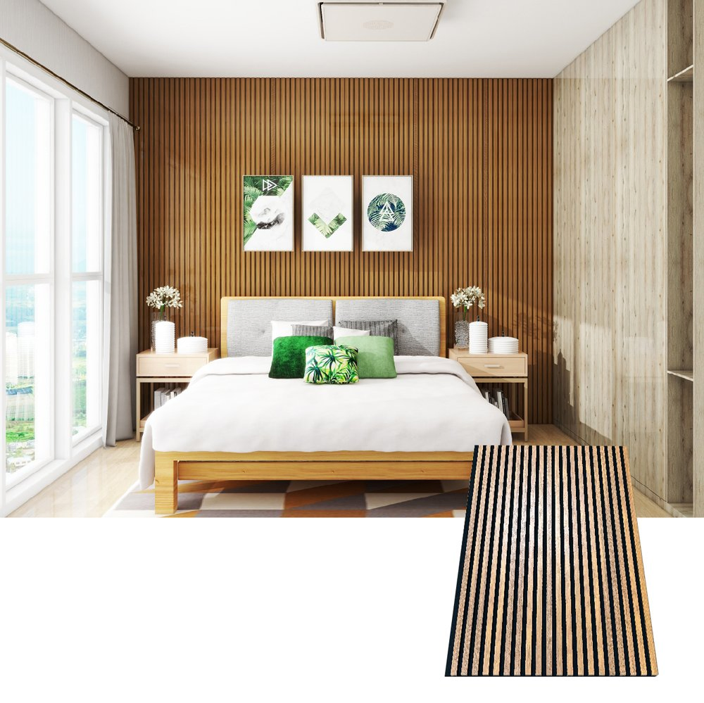 Natural Wood Veneer Acoustic Panels Design Wood Slat Wall Acoustic Wood Panels Sound Proof