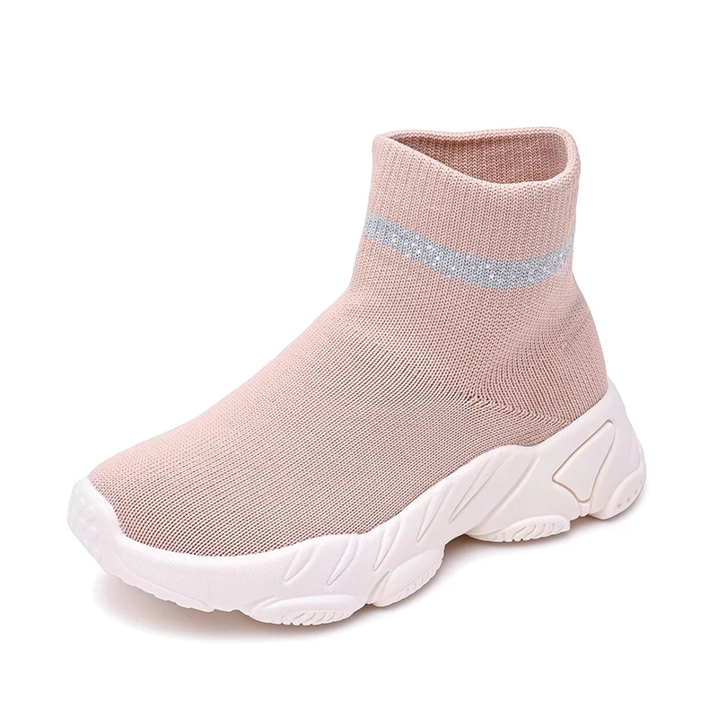High-Top Breathable Kids Sports Shoes Children Mesh Socks Unisex Rain Boots