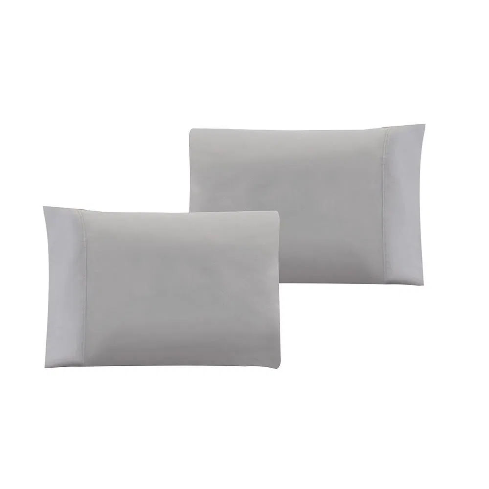 Wholesale Well Brushed Microfiber Sheet Set, Bedding Set, Bed Sheet with Pillowcase, Queen Size Light Grey/Silver Color