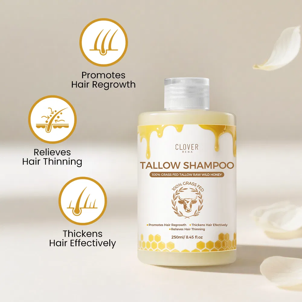OEM Herbal Beef Tallow Shampoo with Hair Loss Prevention Nourishing Moisturizing for All Types