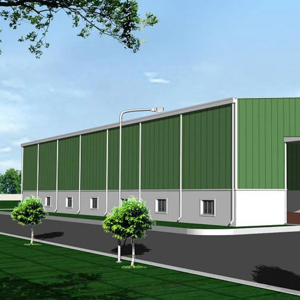 Prefabricated Steel Structure Plant Industrial Factory Pre-Engineered Workshop with Sales Export to America