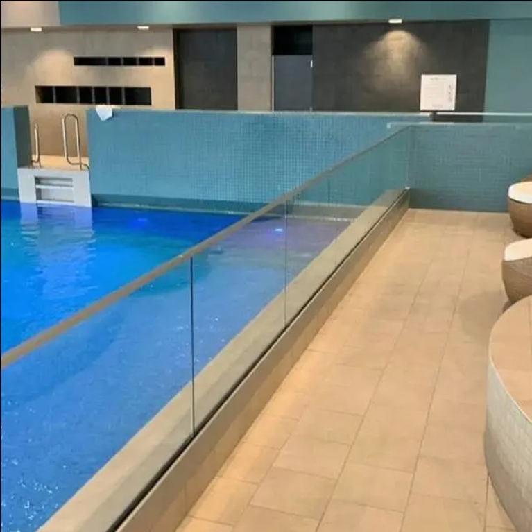 Top Sell Frameless Glass Balustrade U Aluminum Channel Clamp Handrails Poor/Balcony Glass Railing Handrail