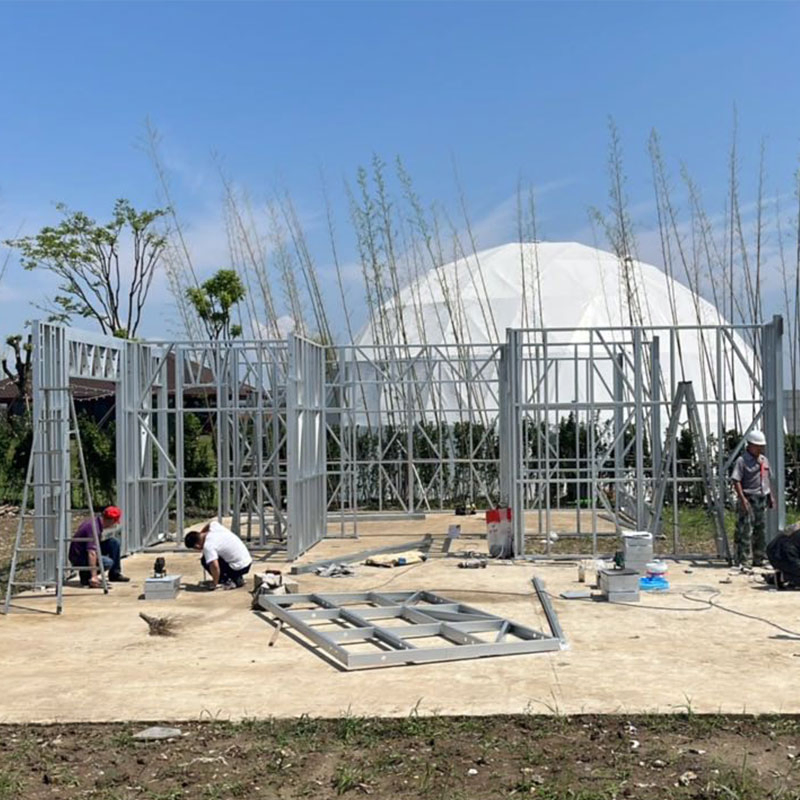 American Standard Light Steel Frame Prefabricated Luotong Camp Office Fast Construction