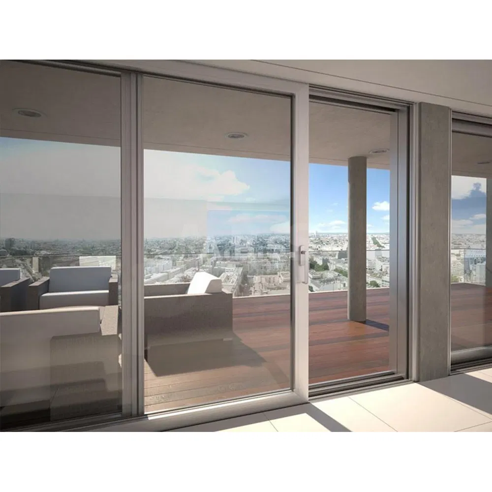 Single Glass/ Double Glass UPVC Plastic Sliding Doors China Factory