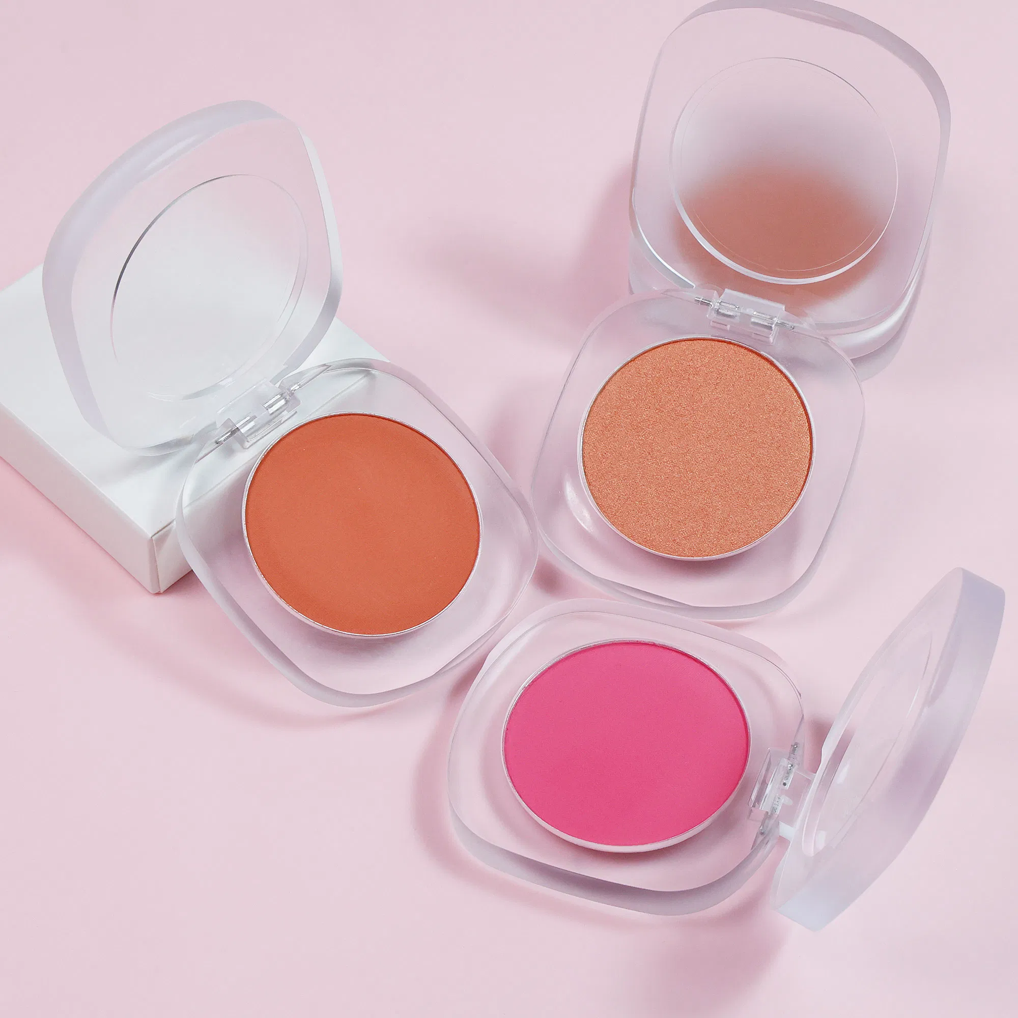 Custom Blush Private Label Vegan Waterproof Pigment Face Shimmer Blush Pressed