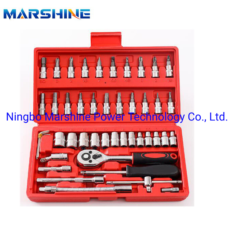 Manual Hardware Toolbox Full Set Auto Repair Tool Sleeve Wrench Set