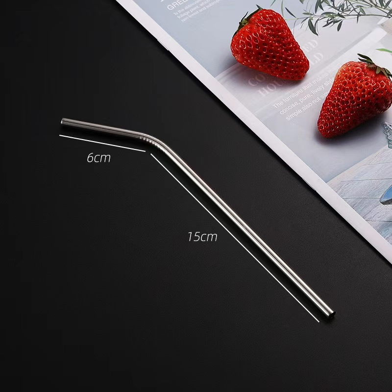 Restaurant Milk Tea Beverage Coffee 304 Stainless Steel Color Set Metal Straw