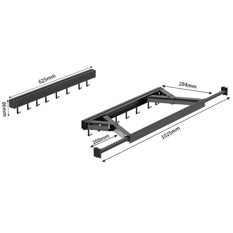 Sanipro Balcony Folding Space Saver Clothes Drying Rack Laundry Hanger No-Drilling Wall-Mounted Telescopic Clothes Drying Pole