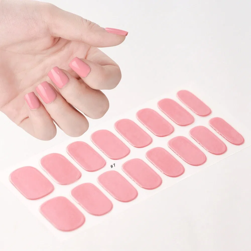 Long-Lasting UV Gel Nail Art Stickers Waterproof Soft Gel Nail Decals