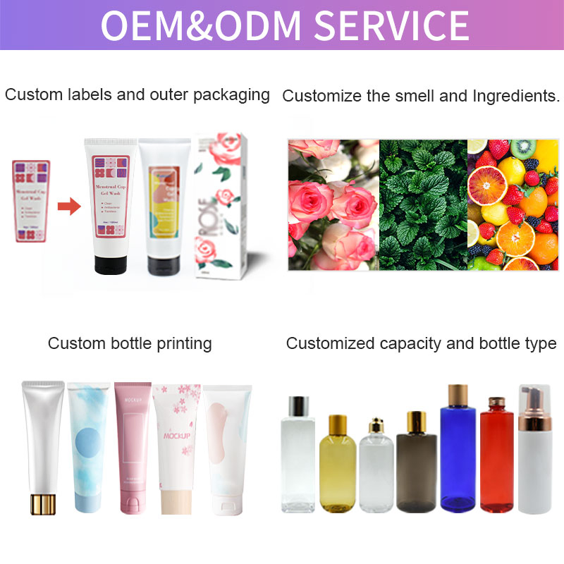 Gentle Private Label Organic Feminine Vaginal Menstrual Cup Cleaning Foam Vaginal Yoni Foam Wash Feminine Wash