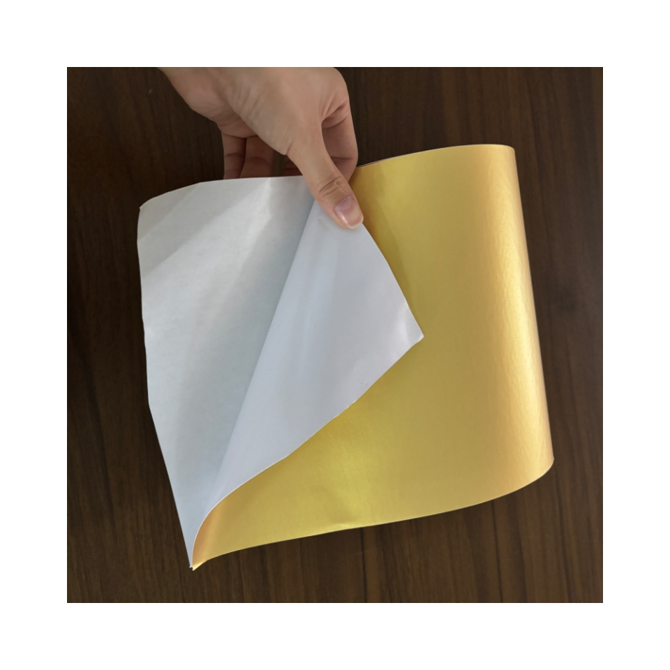 Pearlescent Golden Yellow Thickened Tea Packaging Logo Inkjet Self-Adhesive Label