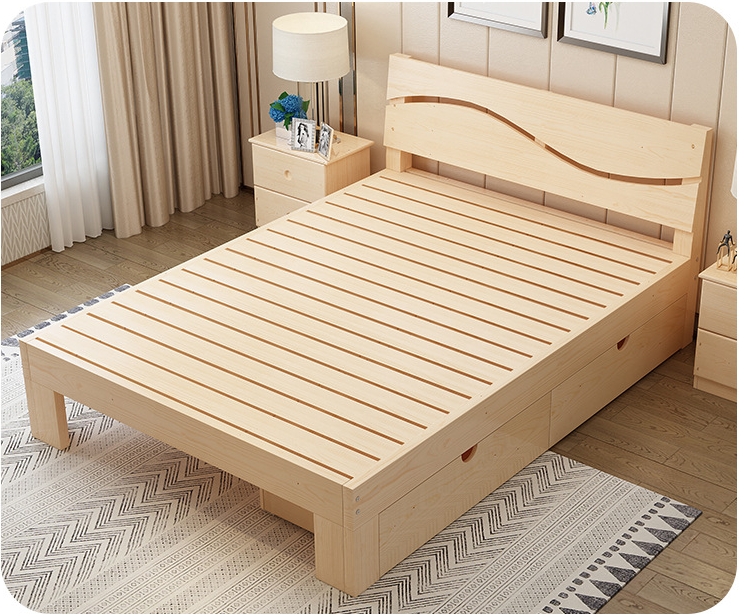 Кровать массив сосны минимализм односпальная двуспальная