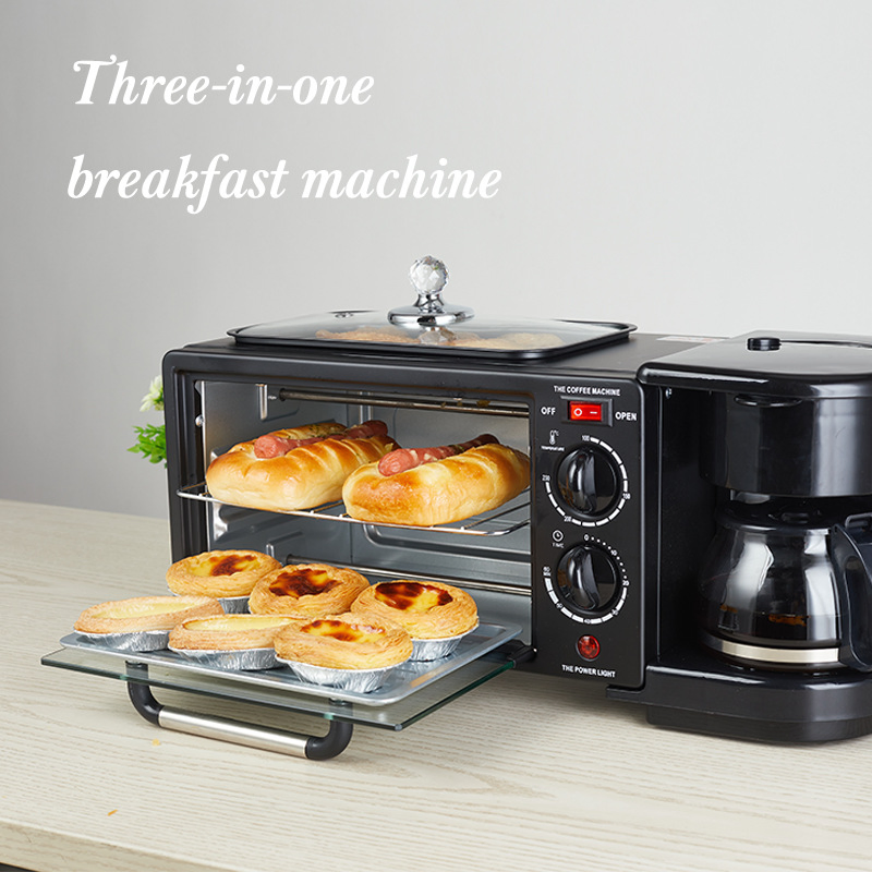 Three-in-One Multi-Functional Household 110V220V Breakfast Machine Toaster Mini Oven