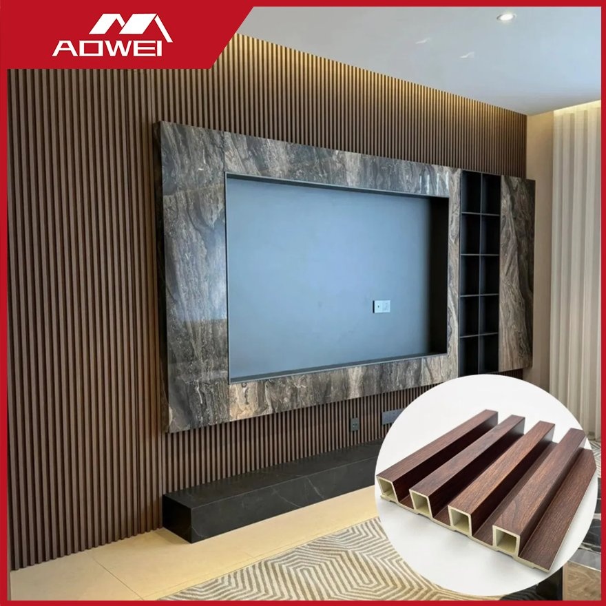 Interior Decoration Material Wood Plastic Composite 3D WPC PVC Wall Cladding Panel