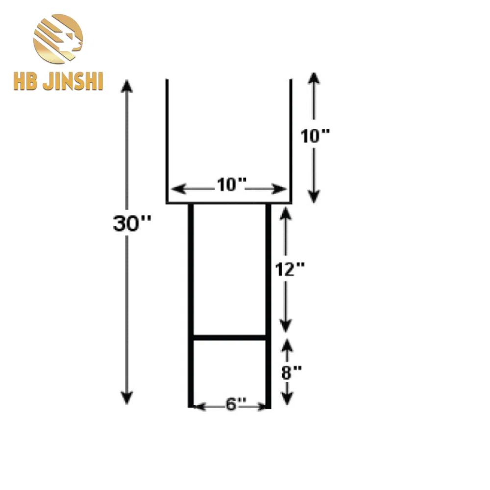 Galvanized Sign Stakes H Post