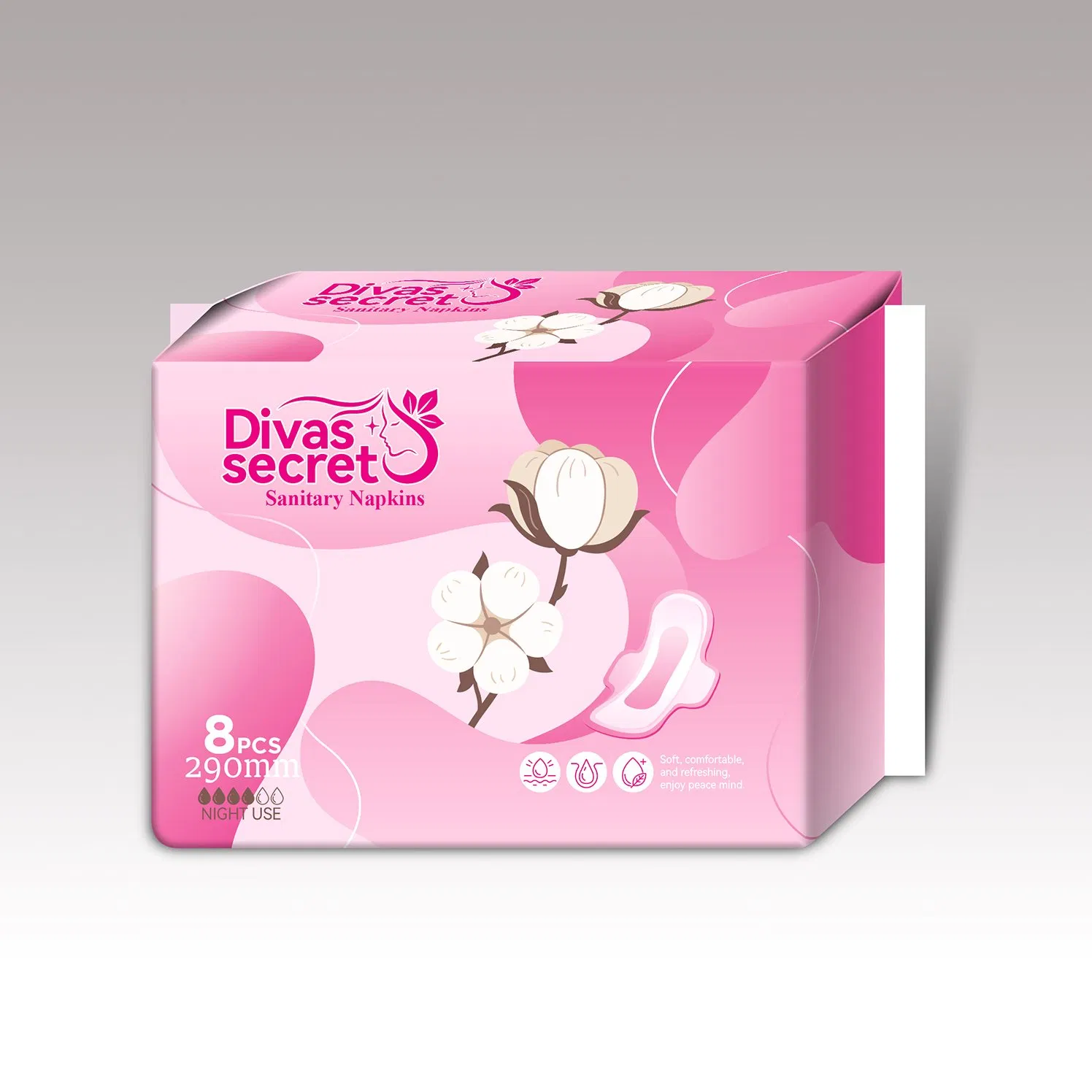 Winged Sanitary Napkins with Soft Cotton Surface Disposable Sanitary Pads for Women Period Sanitary Napkin