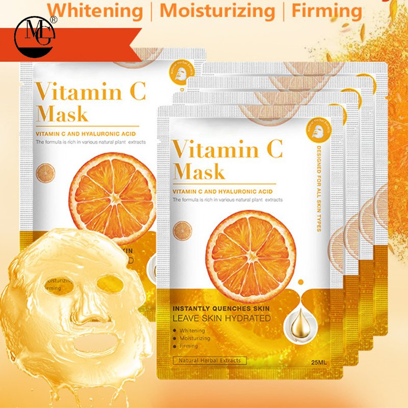 Plant Extract Vitamin C Sheet Mask Korean Skin Care Whitening Facial Mask